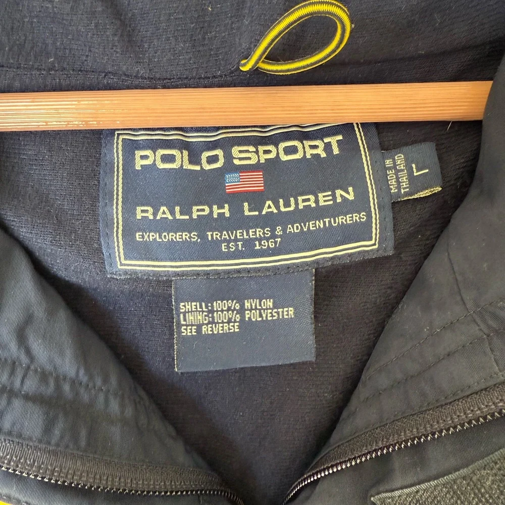 Vtg Polo Sport Windbreaker Hooded jacket L
